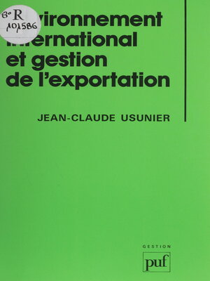 cover image of Environnement international et gestion de l'exportation